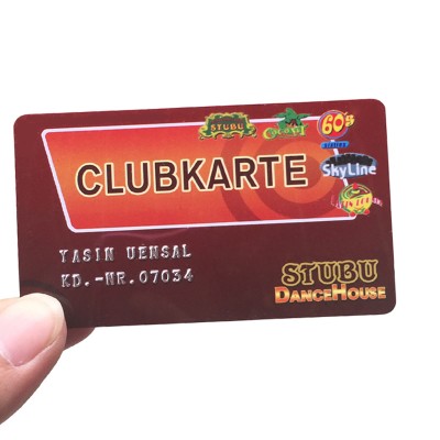 Customized Printing Credit VISA Card Sized Plastic PVC Embossed Card